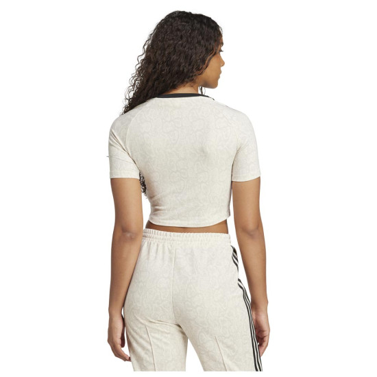 Adidas Γυναικεία κοντομάνικη μπλούζα Snakeskin 3-Stripes Baby Tee